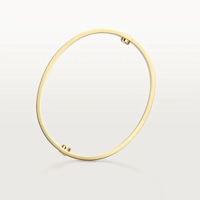 Love-armband, klassisk modell, borstad, 4 diamanter