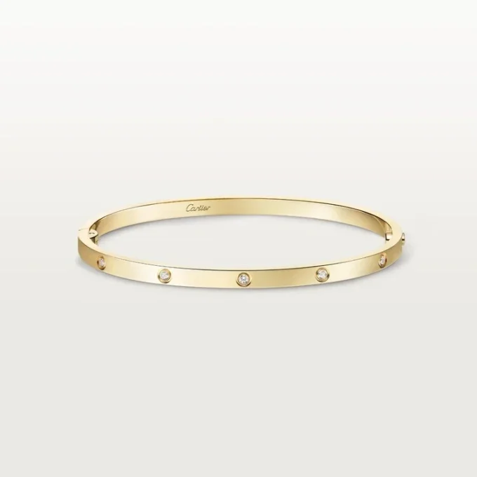 Love-armband, liten modell, 10 diamanter