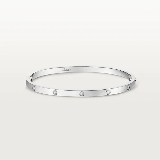 Love-armband, liten modell, 10 diamanter