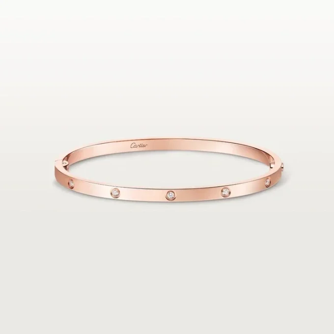 Love-armband, liten modell, 10 diamanter