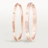Love-armband, liten modell, 10 diamanter