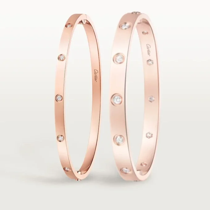 Love-armband, liten modell, 10 diamanter