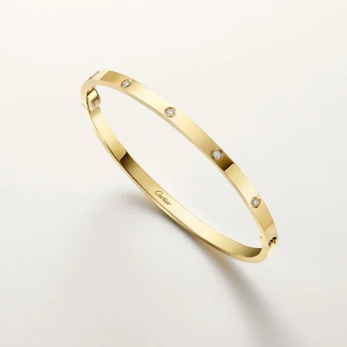 Love-armband, liten modell, 10 diamanter