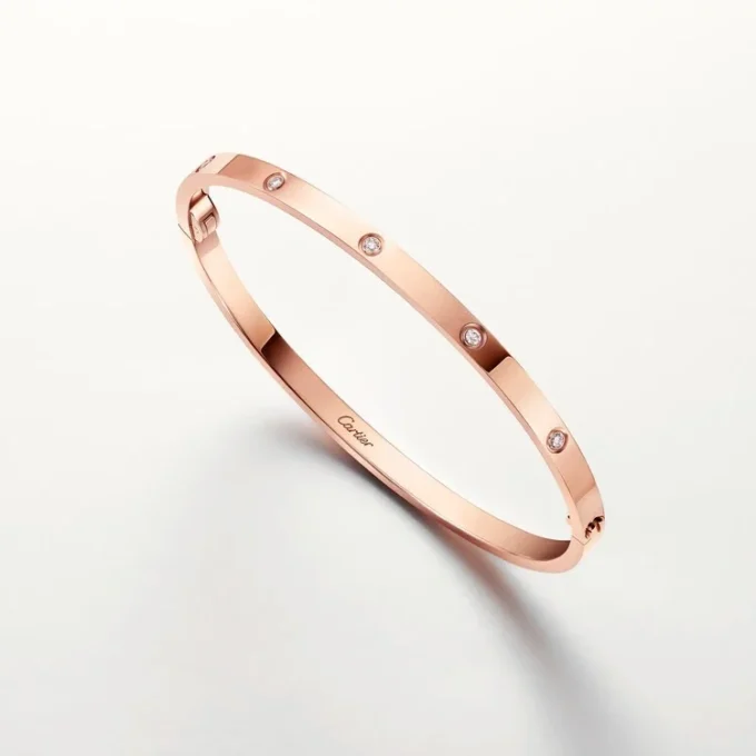 Love-armband, liten modell, 10 diamanter