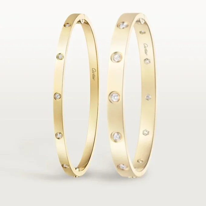 Love-armband, liten modell, 10 diamanter