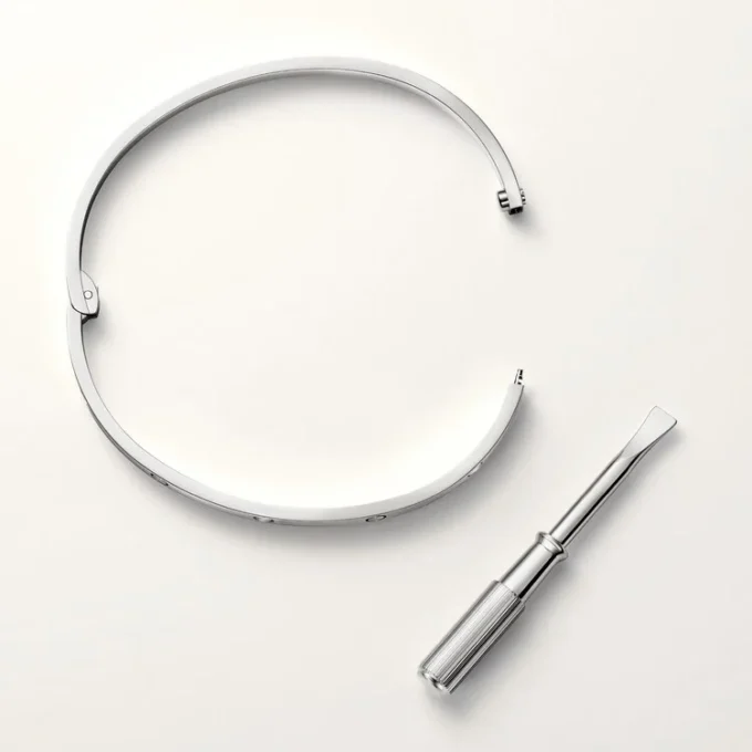Love-armband, liten modell, 6 diamanter