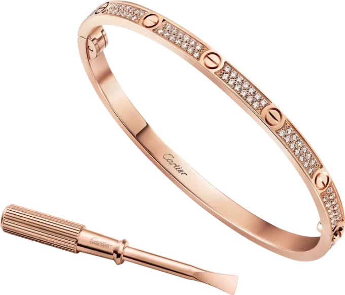 Love-armband, liten modell, pavé Love-armband, liten modell, pavé