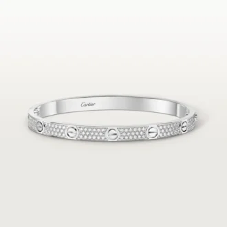 Love-armband, medelstor modell, pavé