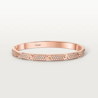 Love-armband, medelstor modell, pavé