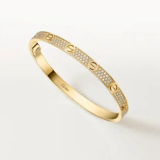 Love-armband, medelstor modell, pavé