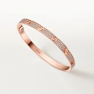 Love-armband, medelstor modell, pavé