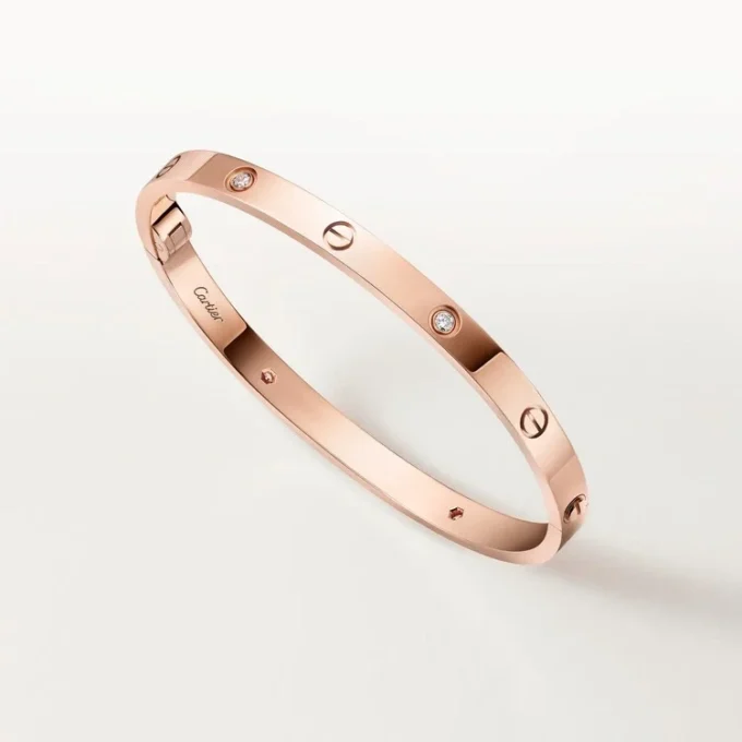 Love-armband, mediummodell, 4 diamanter Love-armband, mediummodell, 4 diamanter
