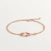 Love-armband, på kedja, 2 diamanter