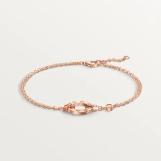 Love-armband, på kedja, 2 diamanter
