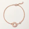 Love-armband, på kedja, 2 diamanter