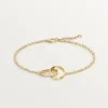 Love-armband, på kedja, halvpavé