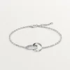 Love-armband, på kedja, halvpavé