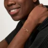 Love-armband, på kedja, halvpavé