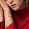 Love-armband, på kedja, halvpavé
