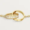 Love-armband, på kedja, halvpavé