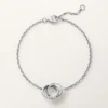 Love-armband, på kedja, halvpavé