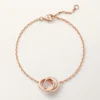 Love-armband, på kedja, halvpavé