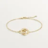 Love-armband, på kedja, pavé