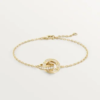 Love-armband, på kedja, pavé