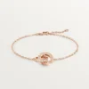 Love-armband, på kedja, pavé