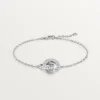 Love-armband, på kedja, pavé