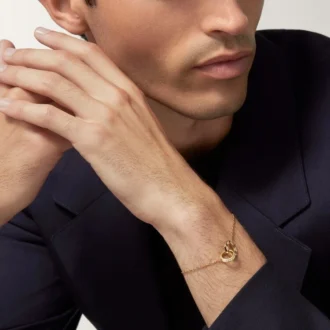 Love-armband, på kedja, pavé