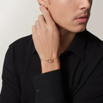 Love-armband, på kedja, pavé