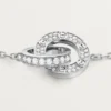 Love-armband, på kedja, pavé