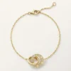 Love-armband, på kedja, pavé