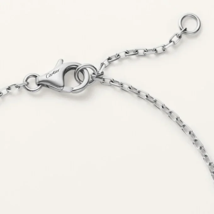 Love-armband, på kedja, pavé