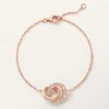 Love-armband, på kedja, pavé