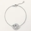 Love-armband, på kedja, pavé