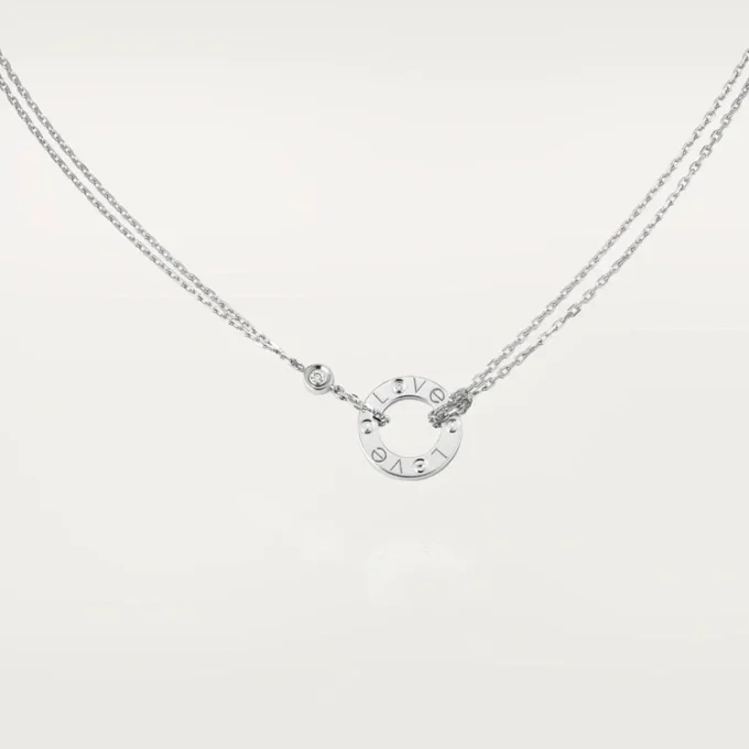Love-halsband, 2 diamanter – vitguld, diamanter – Cartier Love-halsband, 2 diamanter – vitguld, diamanter – Cartier