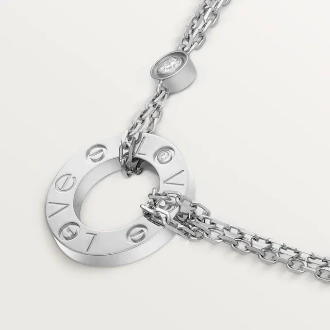 Love-halsband, 2 diamanter – vitguld, diamanter – Cartier Love-halsband, 2 diamanter – vitguld, diamanter – Cartier
