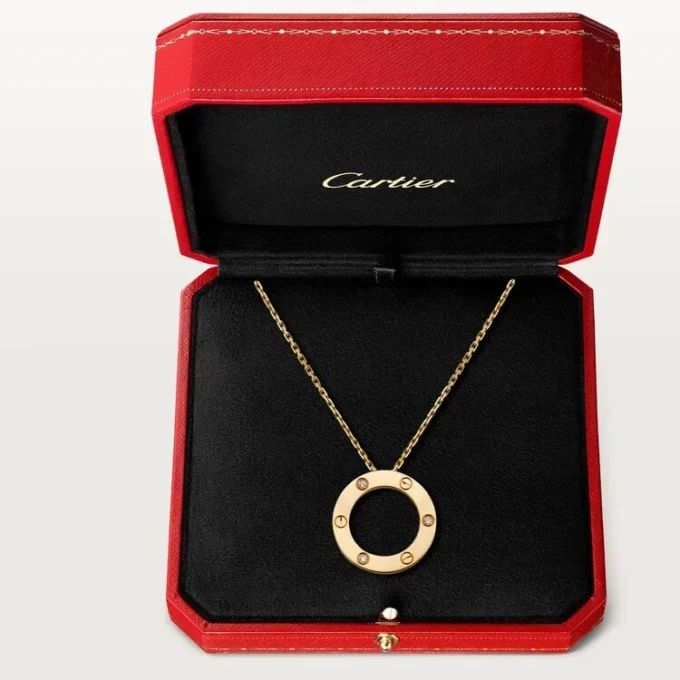 Love-halsband, 3 diamanter – gult guld, diamanter – Cartier Love-halsband, 3 diamanter – gult guld, diamanter – Cartier