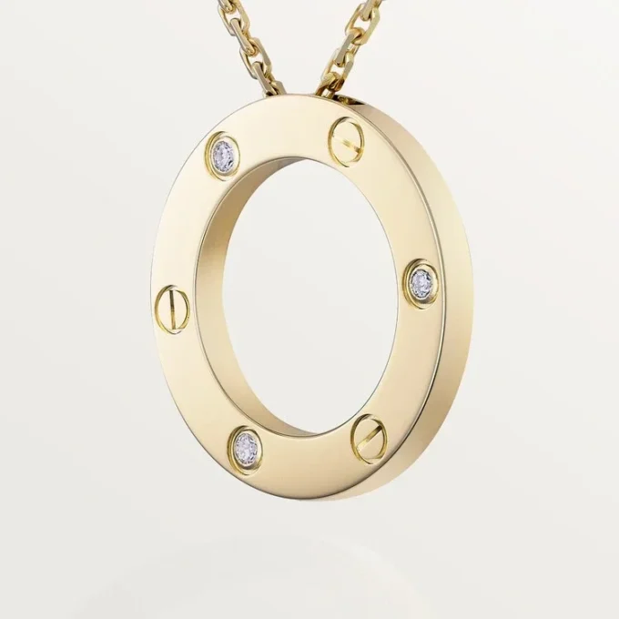 Love-halsband, 3 diamanter – gult guld, diamanter – Cartier Love-halsband, 3 diamanter – gult guld, diamanter – Cartier