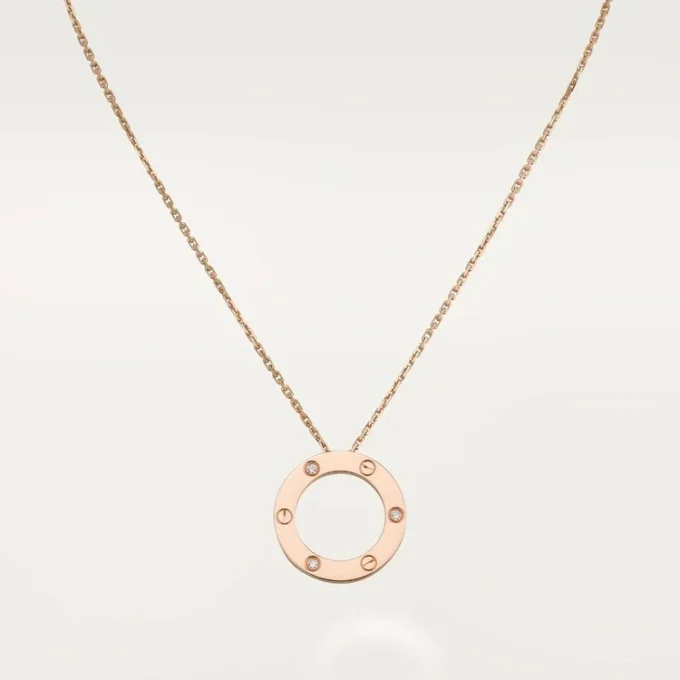 Love-halsband, 3 diamanter – Roséguld, diamanter – Cartier Love-halsband, 3 diamanter – Roséguld, diamanter – Cartier