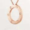 Love-halsband, 3 diamanter – Roséguld, diamanter – Cartier Love-halsband, 3 diamanter – Roséguld, diamanter – Cartier