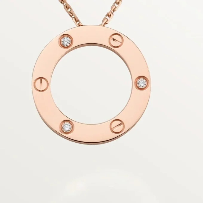 Love-halsband, 3 diamanter – Roséguld, diamanter – Cartier Love-halsband, 3 diamanter – Roséguld, diamanter – Cartier