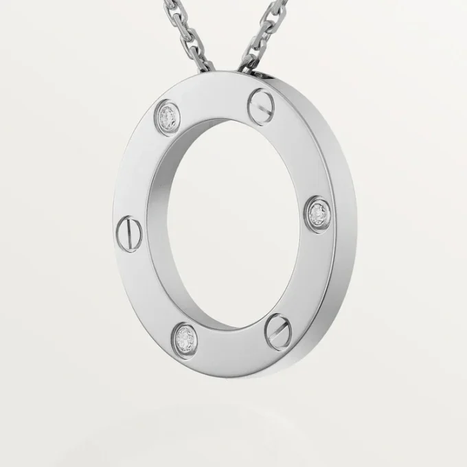 Love-halsband, 3 diamanter – vitguld, diamanter – Cartier Love-halsband, 3 diamanter – vitguld, diamanter – Cartier