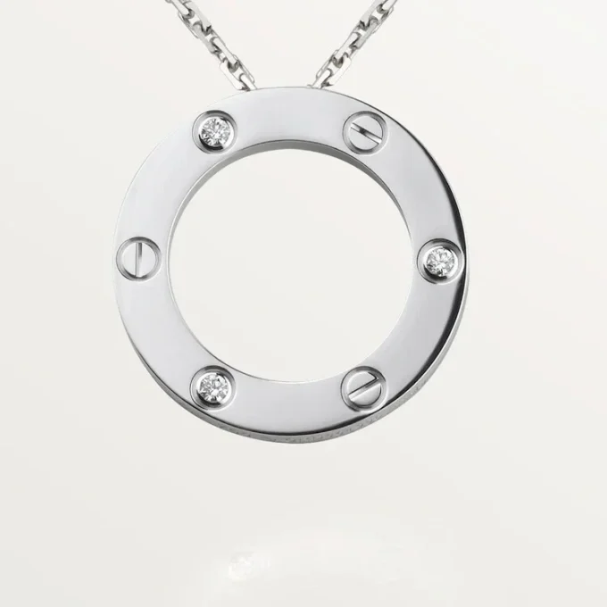 Love-halsband, 3 diamanter – vitguld, diamanter – Cartier Love-halsband, 3 diamanter – vitguld, diamanter – Cartier