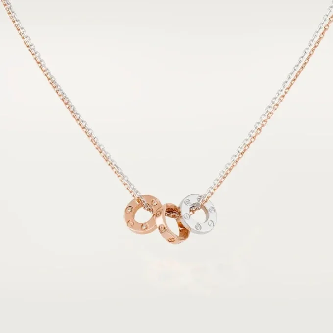 Love-halsband, 6 diamanter – Roséguld, Vitguld, Diamanter – Cartier Love-halsband, 6 diamanter – Roséguld, Vitguld, Diamanter – Cartier