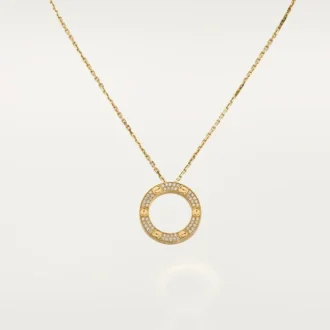 Love-halsband, diamantbelagt – gult guld, diamanter – Cartier