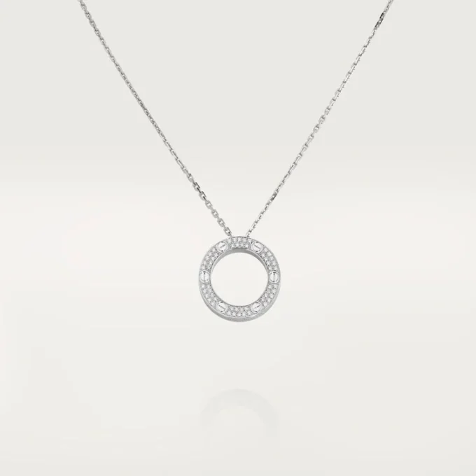 Love-halsband, diamantbelagt – vitguld, diamanter – Cartier Love-halsband, diamantbelagt – vitguld, diamanter – Cartier