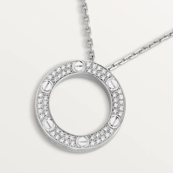 Love-halsband, diamantbelagt – vitguld, diamanter – Cartier Love-halsband, diamantbelagt – vitguld, diamanter – Cartier